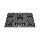 Cooktop A Gás 5 Bocas Atlas Agile Vidro Temperado Preto Bivolt