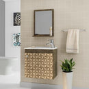 Gabinete Armário para Banheiro com Pia Siena Madeira 3D