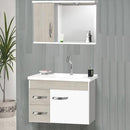Gabinete para Banheiro 302 62,5cm com Tampo e Espelheira Branco/Madeirado Imigrantes