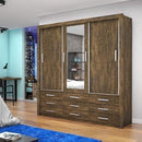 Guarda Roupa Casal com Espelho 3 Portas de Correr Anjos Carioca Móveis Demolição