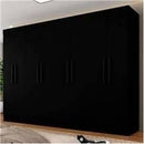 Guarda Roupa Casal Mayra 8 Portas Preto Fosco - Moveis Arapongas
