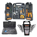 Kit Jogo De Ferramentas 175 C Maleta De Soquetes E Chaves De Boca Fixa