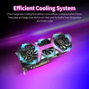 Placa de vídeo,Placa gráfica para jogos RX6800-16G D6 PB com memória 16G / 256bit / GDDR6 3 ventiladores de tamanho grande Placa traseira de metal luz respiratória