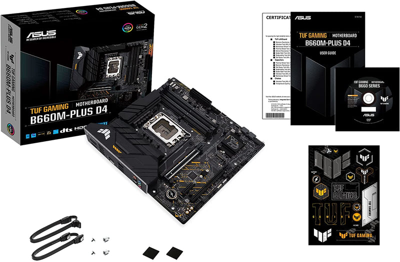 PLACA MAE (INTEL) ASUS B660M-PLUS D4 TUF GAMING DDR4 LGA1700 12° GERACAO