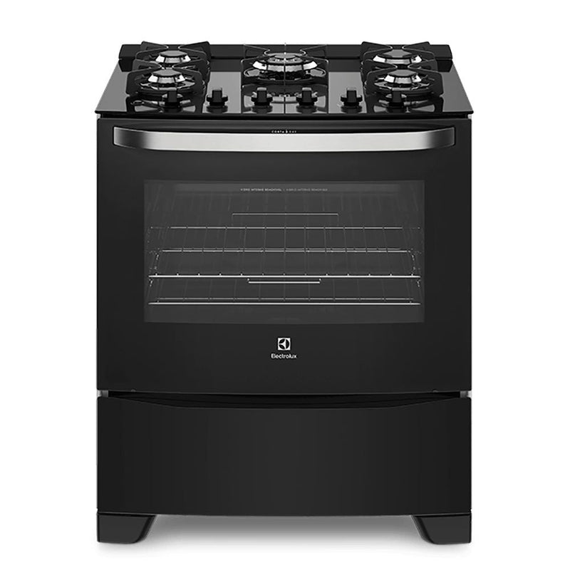 Fogão de Piso Mesa de Vidro Electrolux 5 Bocas 76GS Preto - Bivolt