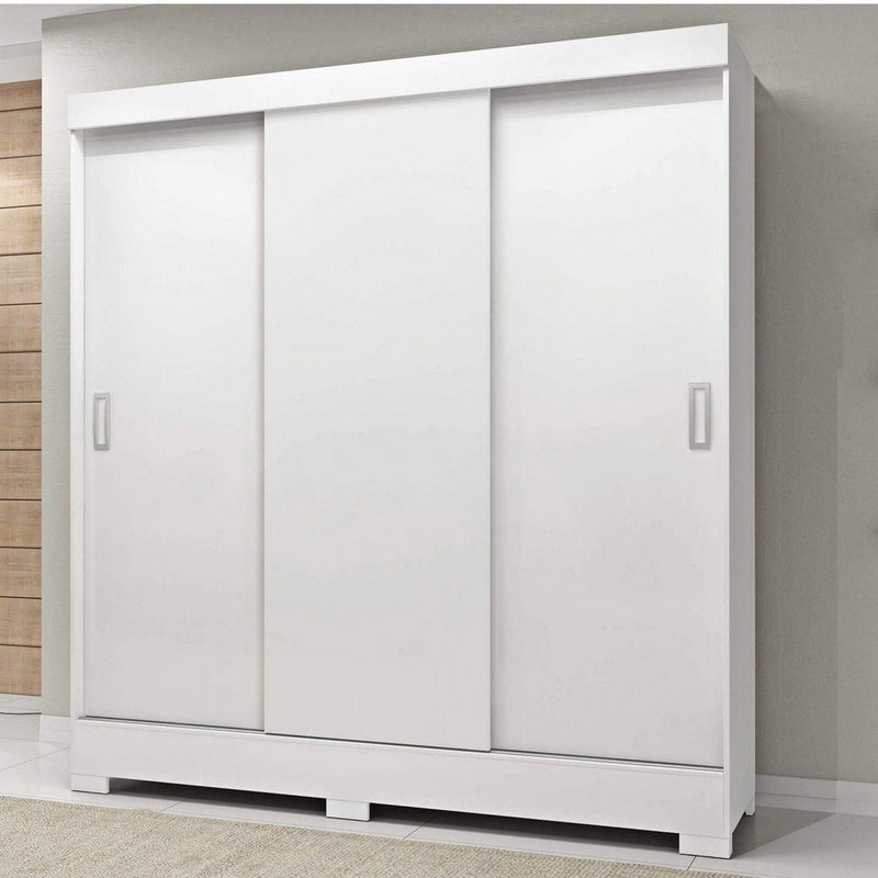 Guarda Roupa Casal 3 Portas 2 Gavetas Atenas Yescasa Branco