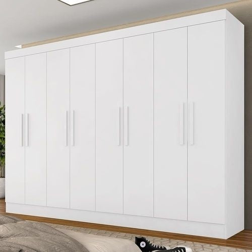 Guarda Roupa Casal Mayra 8 Portas Branco - Moveis Arapongas